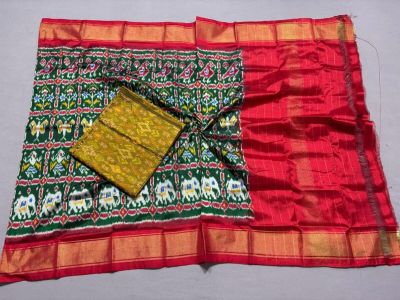 PSSISDST5A09FNDC04- Ikat Silk dupatta with Ikat sico top