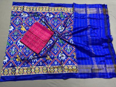 PSSISDST5A09FNDC08- Ikat Silk dupatta with Ikat sico top