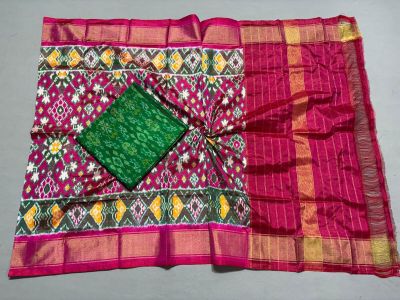 PSSISDST5A09FNDC10- Ikat Silk dupatta with Ikat sico top