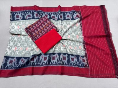 PSSIC3PS5Y02IZSC43- Double ikat cotton salwar set