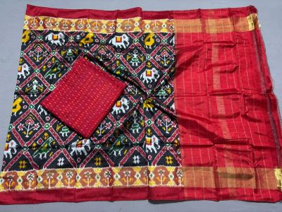 PSSISDST5Y02FNCD01- Ikat Silk dupatta with Ikat sico top