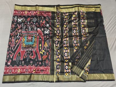PGMRIDSS5Y02ZDCD07- Ikat silk saree
