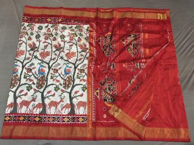 PGMRIDSS5Y02ZDCD14- Ikat silk saree