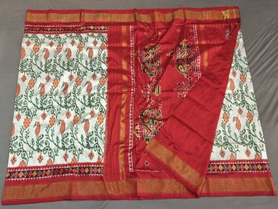 PGMRIDSS5Y02ZDCD15- Ikat silk saree