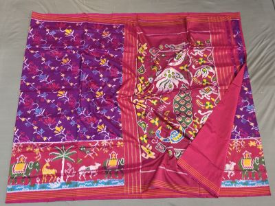 PGMRIDSS5Y02ZDCD22- Ikat silk saree