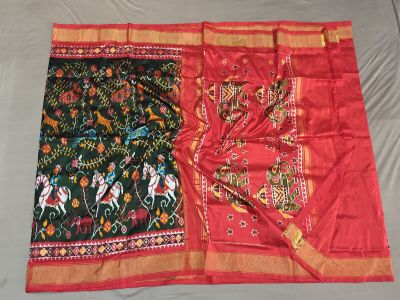 PGMRIDSS5Y02ZDCD23- Ikat silk saree