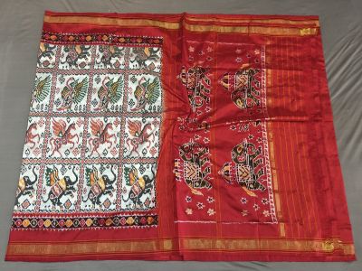 PGMRIDSS5Y02ZDCD25- Ikat silk saree
