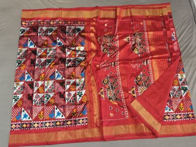 PGMRIDSS5Y02ZDCD26- Ikat silk saree