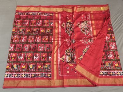 PGMRIDSS5Y02ZDCD27- Ikat silk saree