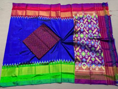 PSSISDST5N05FSDC07- Ikat Silk dupatta with Ikat sico top