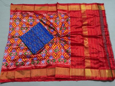 PSSISDST5N05FSDC08- Ikat Silk dupatta with Ikat sico top