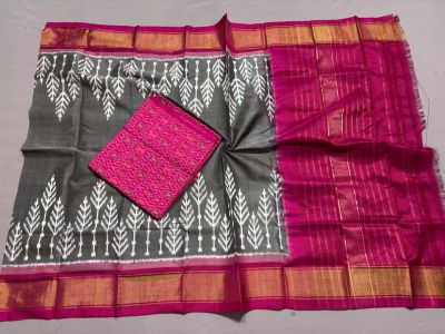 PSSISDST5N05FSDC09- Ikat Silk dupatta with Ikat sico top