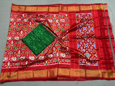 PSSISDST5N05FSDC15- Ikat Silk dupatta with Ikat sico top