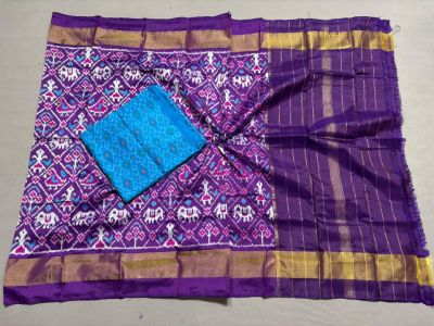 PSSISDST5N05FSDC23- Ikat Silk dupatta with Ikat sico top