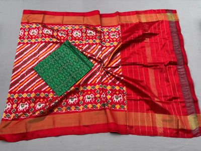 PSSISDST5N05FSDC45- Ikat Silk dupatta with Ikat sico top