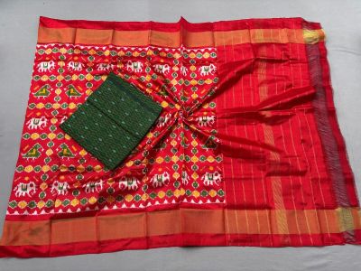 PSSISDST5Y21FSDC35- Ikat Silk dupatta with Ikat sico top