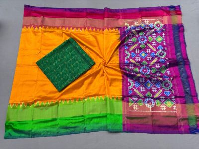 PSSISDST5Y21FSDC45- Ikat Silk dupatta with Ikat sico top