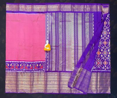 PGMRKBRS5N02FSCD24- Kanchi border Ikat silk saree