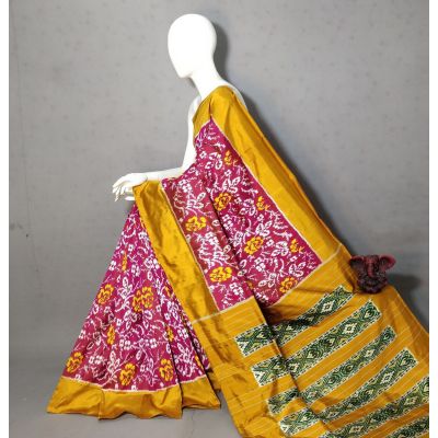PGMRIDSS5A07ECCD01- Ikat silk saree