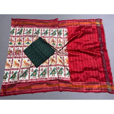 PSSISDST5A09FNDC07- Ikat Silk dupatta with Ikat sico top