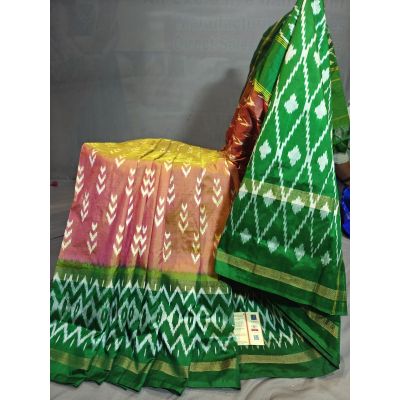 PGMRILWS5Y03XECD27- light weight Ikat silk saree