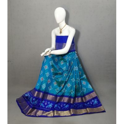 PRIHFSLG5Y04SEDD08- Free Size Ikat Silk Lehenga