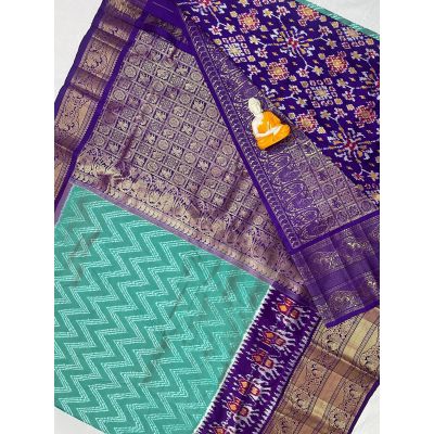 PGMRKBRS5Y06FSDC08- Kanchi border Ikat silk saree