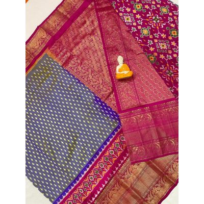 PGMRKBRS5Y06FSDC10- Kanchi border Ikat silk saree