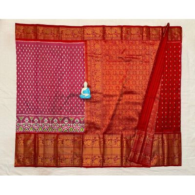 PGMRKBRS5Y06FSDC17- Kanchi border Ikat silk saree