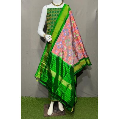 PSRGSDST5Y06FFCD39- Ikat Silk dupatta with Ikat sico top