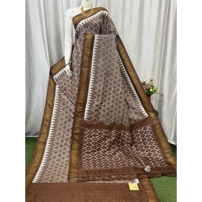 PASKILWS5Y10XEDC12- light weight Ikat silk saree