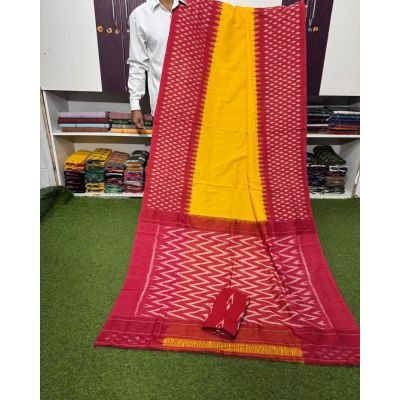PSRGICTS5Y11INDC73- Ikat cotton saree