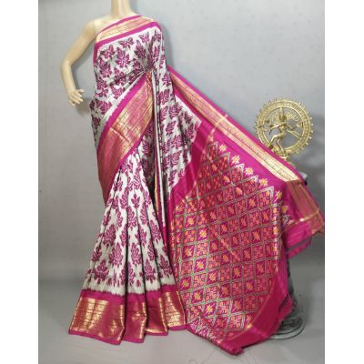 PURRKBIP5Y09DECD33- Kanchi border Ikat silk saree