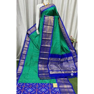PASKKBRS5Y12FSDC15- Kanchi border Ikat silk saree