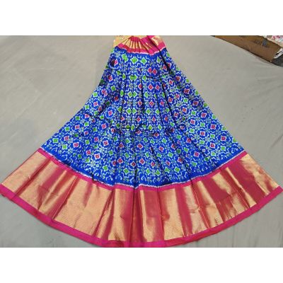 PGMRFSLG5Y18SZCD33- Free Size Ikat Silk Lehenga