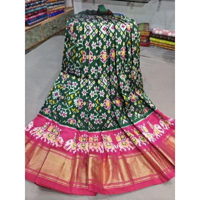 PGMRFSLG5Y18SZCD52- Free Size Ikat Silk Lehenga