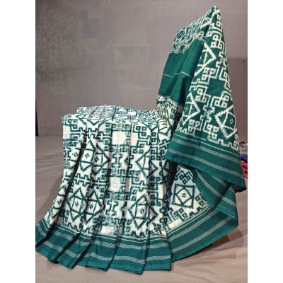 PGMRICTS5Y11SBDC04- Double Ikat cotton saree