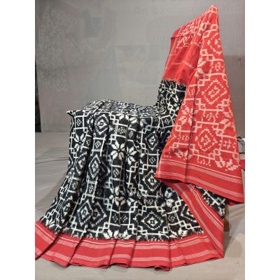 PGMRICTS5Y11SBDC12- Double Ikat cotton saree