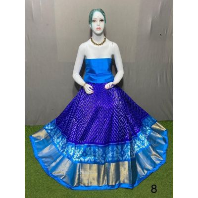 PSRGFSLG5Y11SZDC02- Free Size Ikat Silk Lehenga