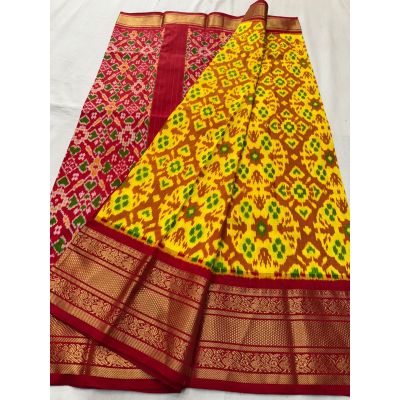 PSNTKBRS5Y20CSCC09- Kanchi border Ikat silk saree