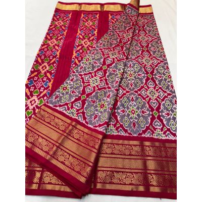 PSNTKBRS5Y20CSCC15- Kanchi border Ikat silk saree
