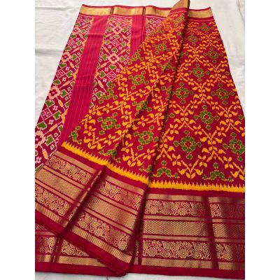 PSNTKBRS5Y20CSCC21- Kanchi border Ikat silk saree