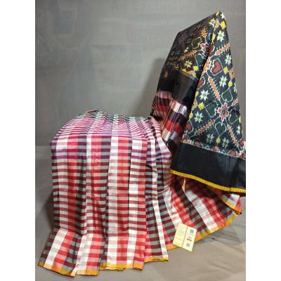 PGMRIDSS5N03BIDC26- Ikat silk saree