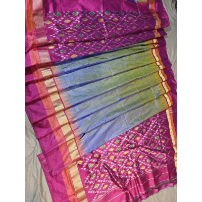 PGMRILWS5N04XEDC22- light weight Ikat silk saree