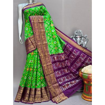 PSNTKBIP5N03DSCD24- Kanchi border Ikat silk saree