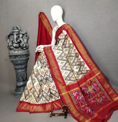 PALUIDSS5A09NSCD12- Ikat silk saree