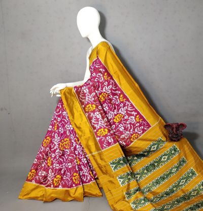 PGMRIDSS5A07ECCD01- Ikat silk saree
