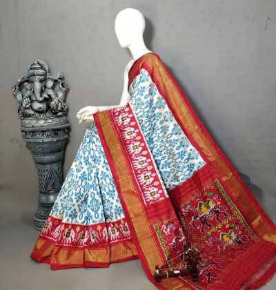 PALUIDSS5A07BSCC10- Ikat silk saree