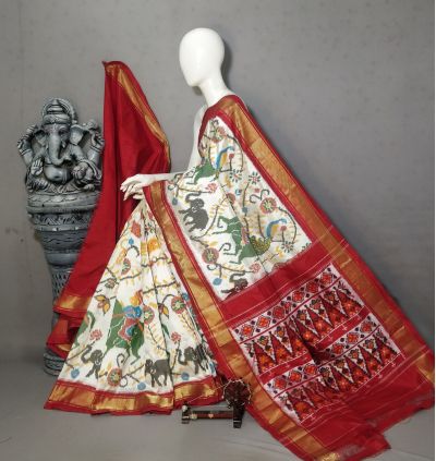 PALUIDSS5Y02ISDC07- Ikat silk saree