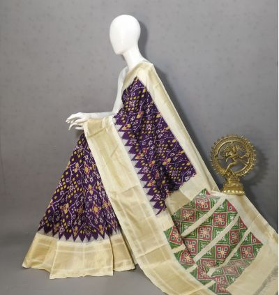 PRKSIDSS5Y05NDDC09- Ikat silk saree